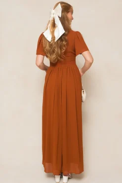 Abbie Dress in Amber Chiffon