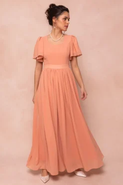 Abbie Dress in Apricot Crush