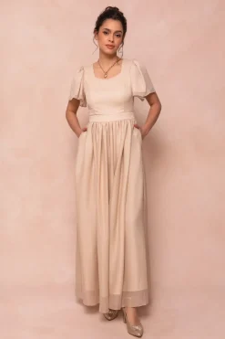 Abbie Dress in Champagne