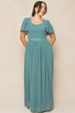 Abbie Dress in Seaglass Chiffon