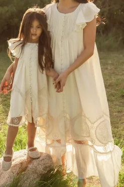Abigail Maxi Dress in Antique Ivory