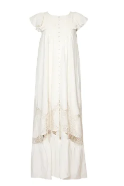Abigail Maxi Dress in Antique Ivory