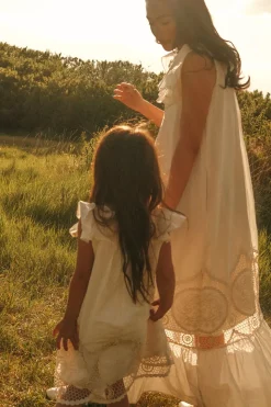 Abigail Maxi Dress in Antique Ivory