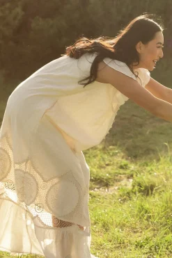 Abigail Maxi Dress in Antique Ivory