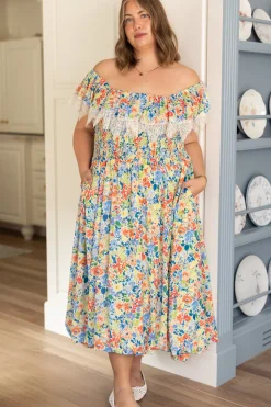 Ada Dress in Vibrant Yarrow Print