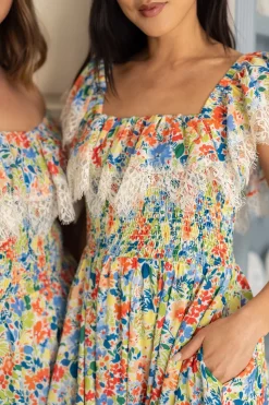 Ada Dress in Vibrant Yarrow Print