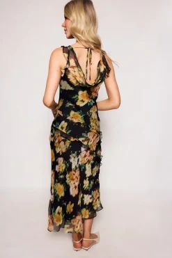 Alinta Dress in Black Floral