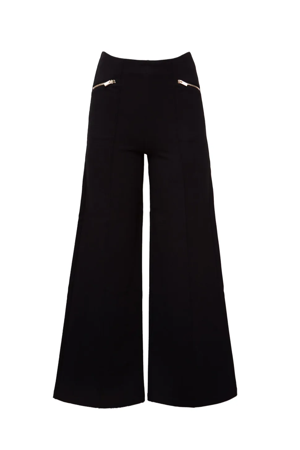 Alyssa Pop Ponte Pants in Black