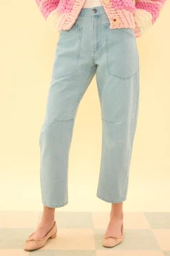 Amanda Pants in Light Wash Denim