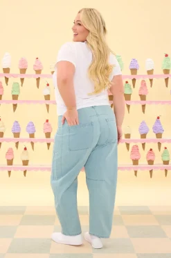 Amanda Pants in Light Wash Denim