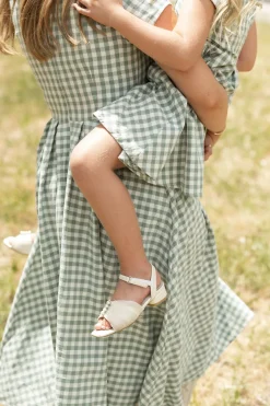 Amber Dress in Sage Gingham