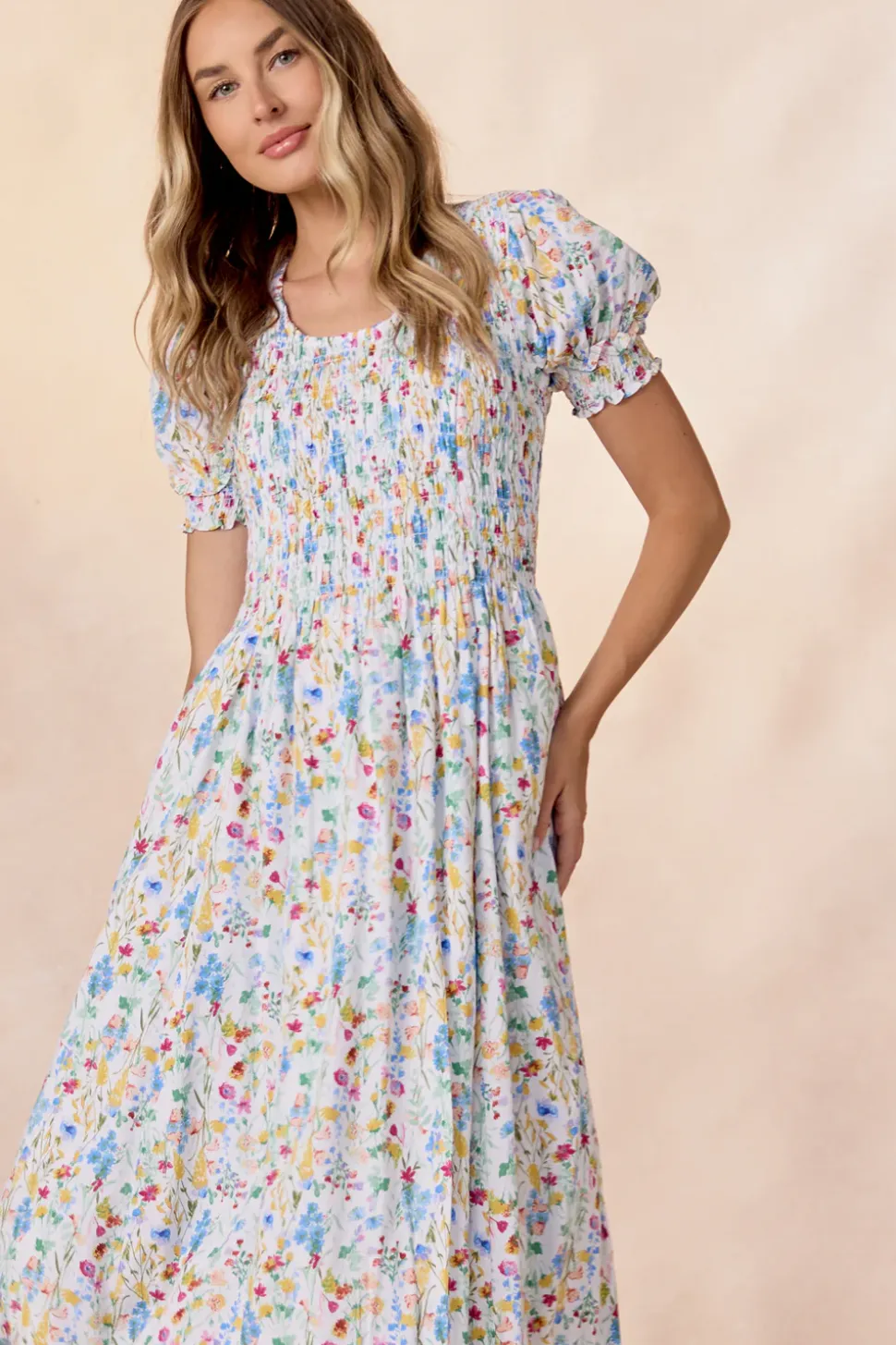 Amelie Dress in Floral Fields