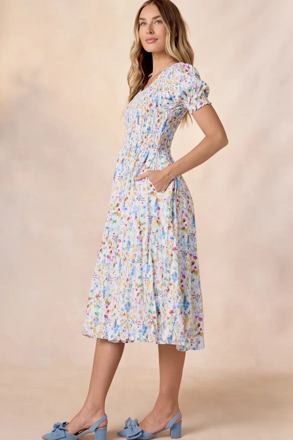 Amelie Dress in Floral Fields