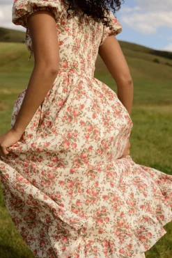 Amira Dress in Ivory Heritage Rose