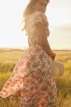 Amira Dress in Ivory Heritage Rose