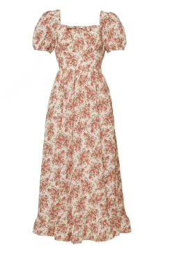 Amira Dress in Ivory Heritage Rose