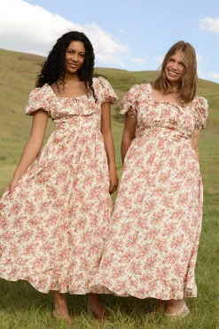 Amira Dress in Ivory Heritage Rose