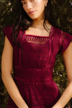 Amory Dress in Burgundy