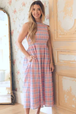Ana Dress in Blossom Plaid