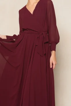 Andie Dress in Wine Chiffon