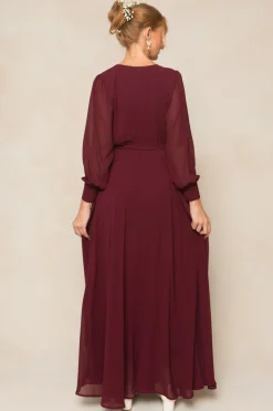 Andie Dress in Wine Chiffon