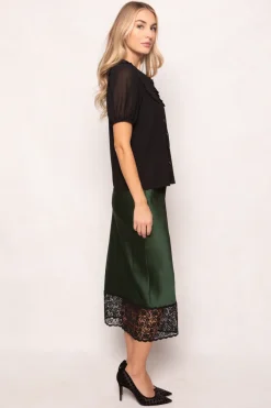 Andrea Blouse in Black Chiffon