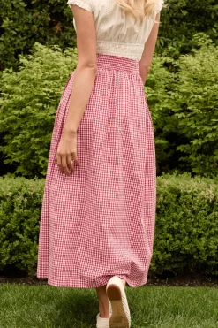 Angela Skirt in Red Gingham