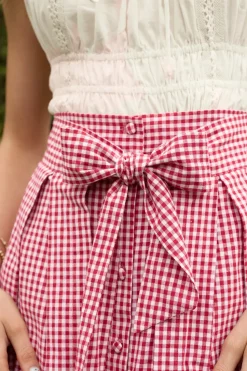 Angela Skirt in Red Gingham