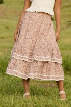 Annalise Midi Skirt in Philocaly Floral