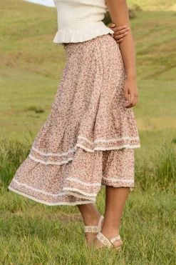 Annalise Midi Skirt in Philocaly Floral