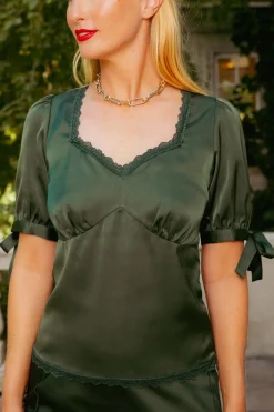 Ariella Blouse in Green