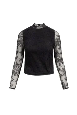 Ashlyn Top in Black Lace