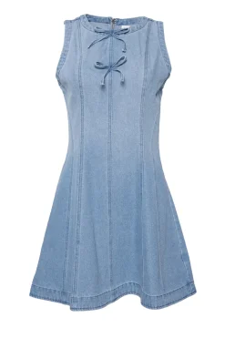Austin Dress in Light Wash Denim
