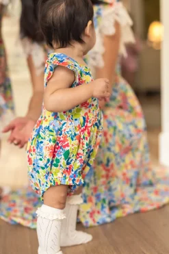 Baby Ada Romper in Vibrant Yarrow Print