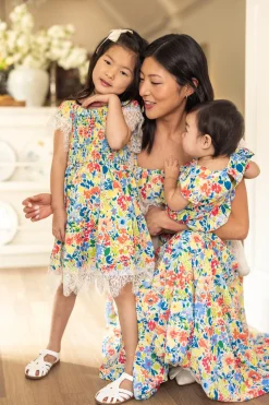 Baby Ada Romper in Vibrant Yarrow Print