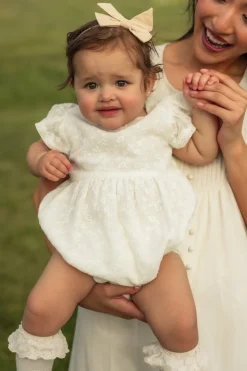 Baby Alaina Romper in Ivory
