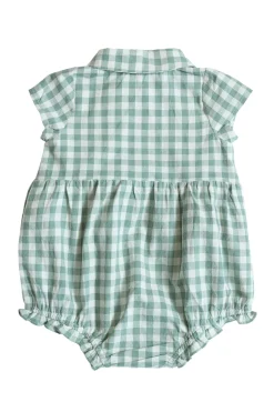 Baby Amber Romper in Sage Gingham