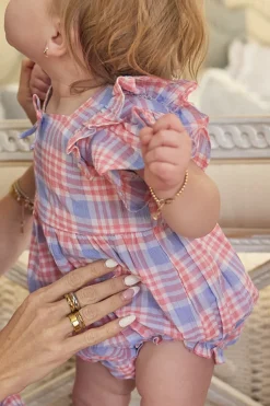 Baby Ana Romper in Blossom Plaid