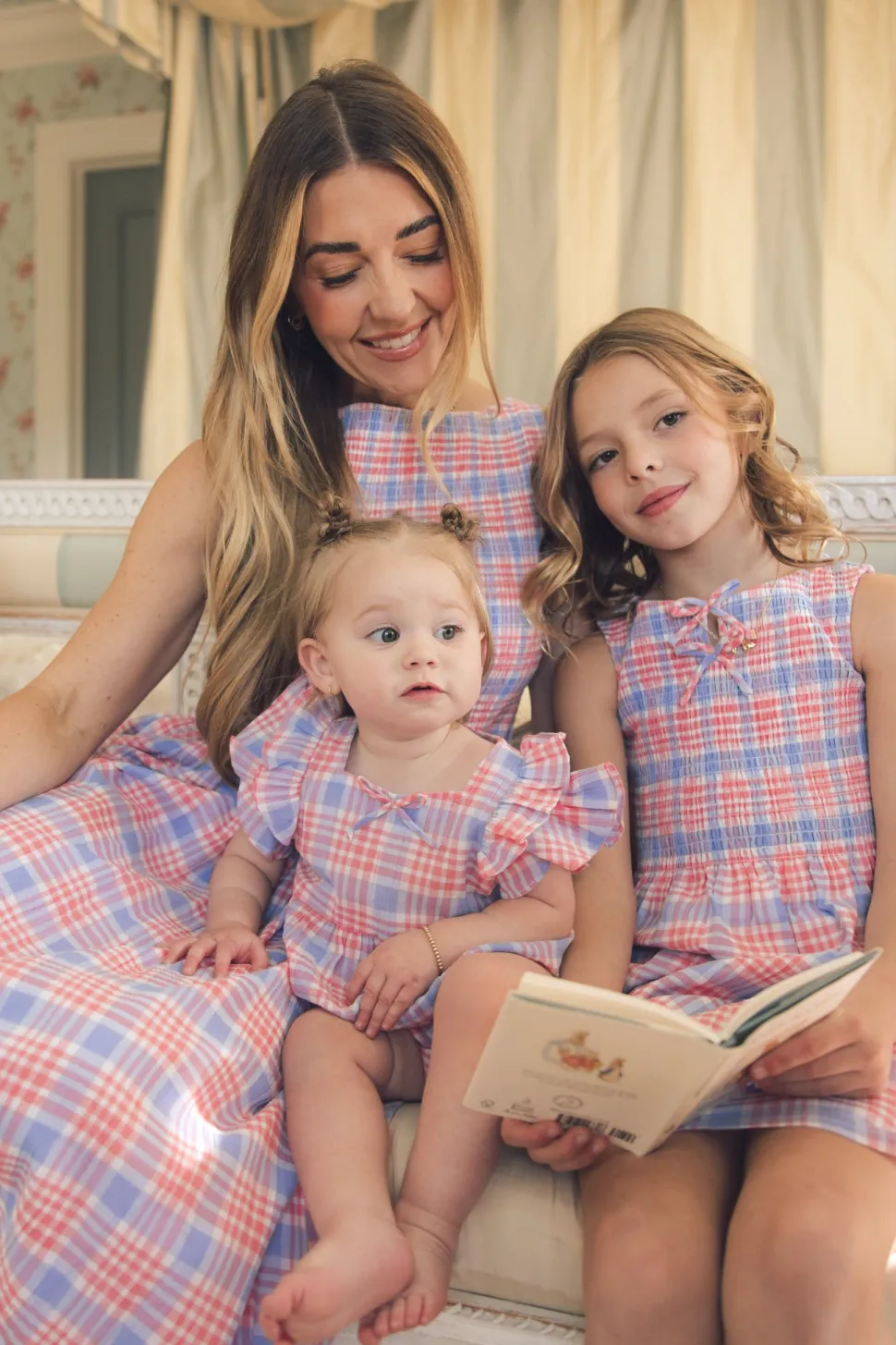 Baby Ana Romper in Blossom Plaid