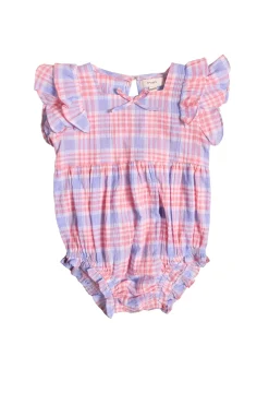 Baby Ana Romper in Blossom Plaid
