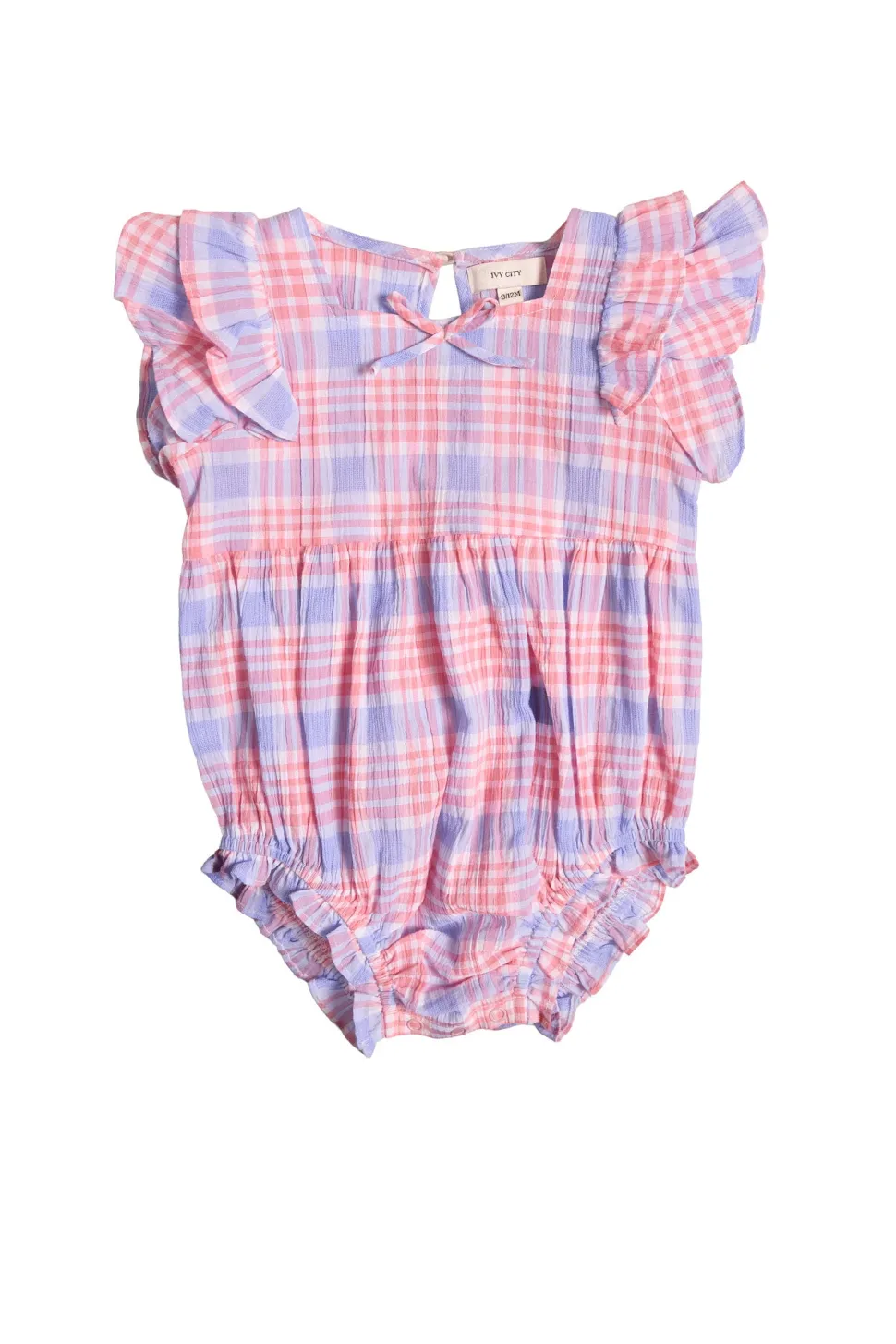 Baby Ana Romper in Blossom Plaid
