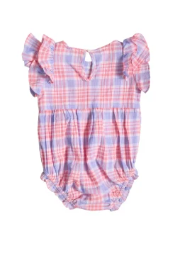 Baby Ana Romper in Blossom Plaid