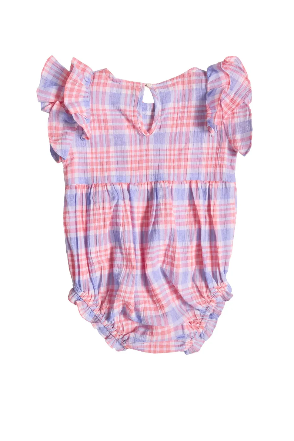 Baby Ana Romper in Blossom Plaid