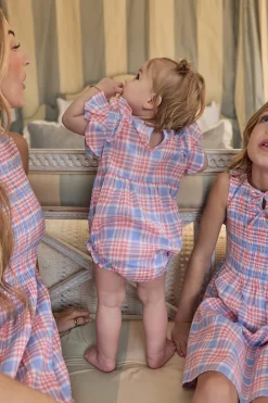 Baby Ana Romper in Blossom Plaid