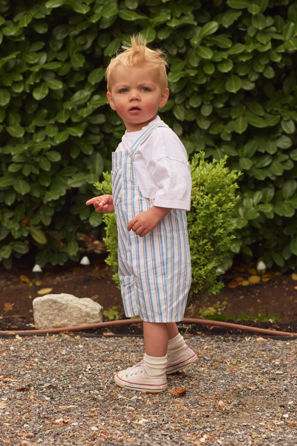 Baby Boys Alex Overalls in Heritage Stripe