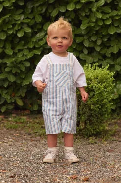 Baby Boys Alex Overalls in Heritage Stripe