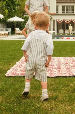 Baby Boys Alex Overalls in Heritage Stripe