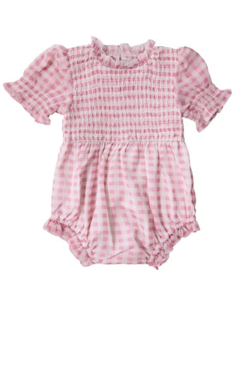 Baby Cordelia Romper in Desert Rose Gingham