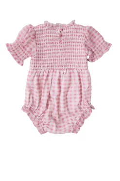 Baby Cordelia Romper in Desert Rose Gingham