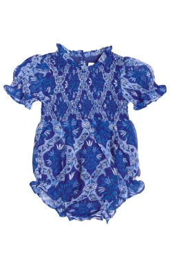 Baby Cordelia Romper in Trellis Foulard